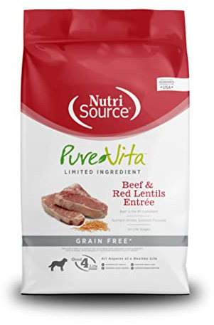 Nutri Source Pure Vita Grain Free Beef & Red Lentils, 15-Pound