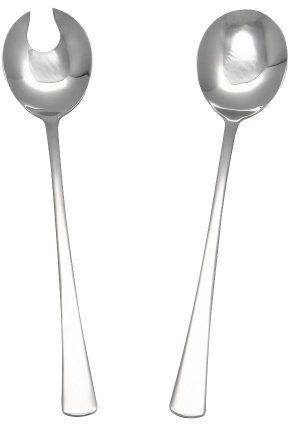 GRÄWE® Salatbesteck 2-TLG. Salatlöffel + Salatgabel Edelstahl, Serie Würzburg, L = 25 cm