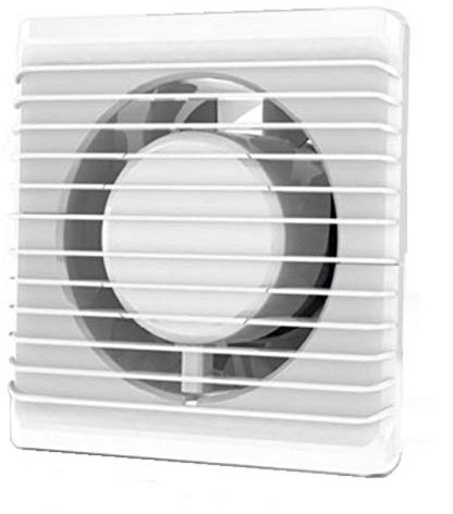 Badventilator Ø 125 mm in weiß mit Timer/Nachlauf Lüfter Ventilator Front Wandlüfter Wandventilator Badlüfter Ventilator Einbaulüfter Bad Küche leise 12,5 cm