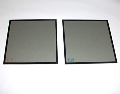 Filtro polarizador Vidrio 150 x 150 x 4.0mm, Circular 0°, Tipo ST-37GZ | ScreenTech - filtro polarizador circular 0°, juego de 2 piezas (izquierda/derecha), cristal de 4 mm, de Alemania