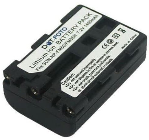 Dot.Foto NP-FM30, NP-FM50 Premium 7.2v / 1400mAh Batterie Rechargeable pour Sony DSC-R1 DSC-F828 DSC-F717 DSC-F707 MVC-CD250 HDR-HC1 DCR-DVD301 DCR-DVD101