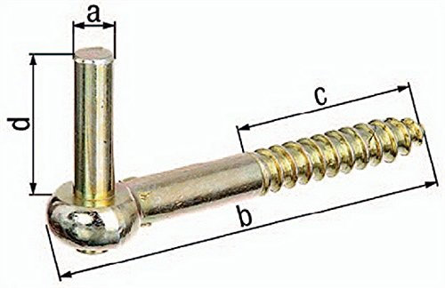 Kloben z. Einschrauben Ø13x155x65x40mm VA J-Haken GAH