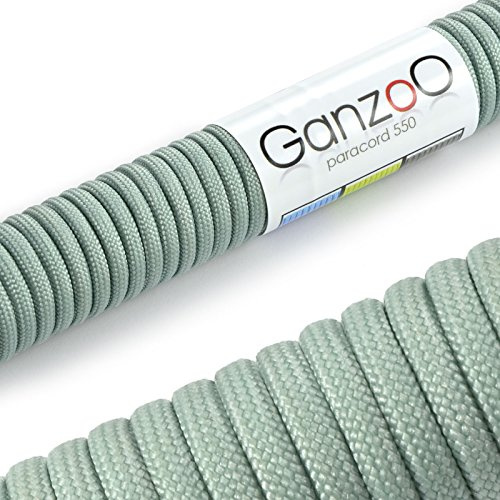 Ganzoo Paracord 550 Seil 4mm Schnur Typ 3, Nylon & Polyester, ideal für Basteln von Hundeleine Halsband Armband/Camping Survival und Outdoor (3/15/30/100 Meter) Allzweckseil 7 Innenstränge