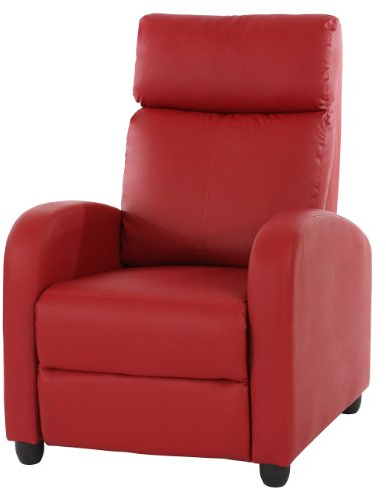 Mendler Fernsehsessel Denver, Kunstleder - rot | Relaxsessel, Liege, Sessel