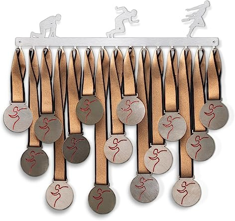 Qthrone laufender Medaillenhaken - Marathon Medaillen Display - Running Medaillenanzeige - Running Medal Display Holder