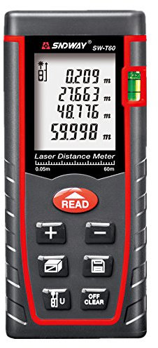 sndway® télémètre laser 40 m/60 m/80 m Télémètre laser infrarouge Règle Gamme Finder Trena Ruban Laser avec niveau à bulle Zone/Appareil de mesure de volume à Testeur Outil