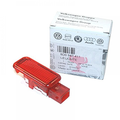 Original Audi Türwarnleuchte Reflektor Rückstrahler rot beleuchtet 8D0947411 Seitenleuchte Türen