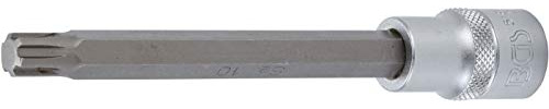 BGS 5184-R10 | Douilles à embouts | longueur 140 mm | 12,5 mm (1/2) | profil cannelé (pour RIBE) M10
