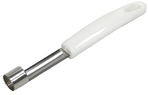 Chef Craft Select Stainless Steel Apple and Vegetable Corer, 8 inches in length, White