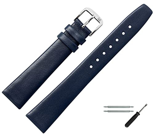 MARBURGER Uhrenarmband 12mm Leder Glatt - Werkzeug Montage Set 71012