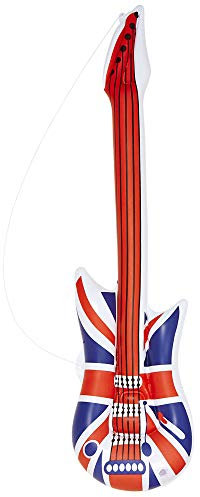 W WIDMANN MILANO Party Fashion - Guitarra hinchable, longitud aprox. 105 cm, instrumento, guitarra de aire, fiesta temática, carnaval