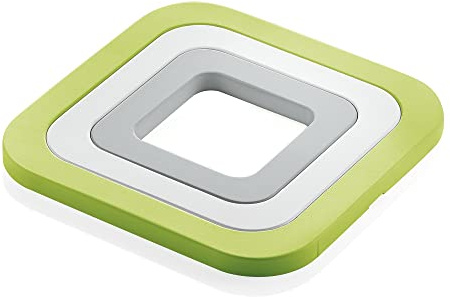 Fratelli Guzzini Kitchen Active Design Set Sottopentole, PA-Silicone, Verde Mela, 15 x 15 x 1 cm
