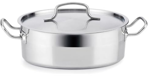Quid TARTERA ACERO INOXIDABLE | Acero, Acero Inox, forma redondo, acabado metalizado, 24 x 6cm - 2,6l