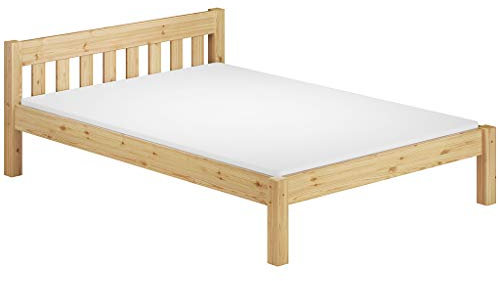 Erst-Holz®Futonbett Einzelbett Massivholzbett 120x200 Kieferbett Natur Rollrost Matratze 60.38-12 M
