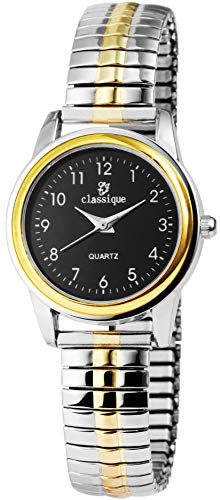 Excellanc Classique Damen-Uhr Edelstahl Zugarmband Comfort Fit Analog Quarz 1700019