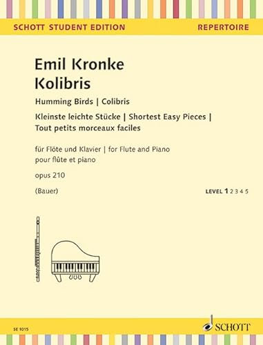 Colibris: Tout petits morceaux faciles. op. 210. Flute and Piano.