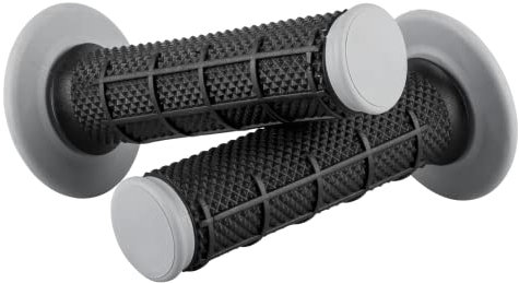 O'NEAL | Motocross-Griffe | Motorrad Enduro | Zwei unterschiedliche Gummikomponenten, Härtegrad Medium | MX Grip Diamond Dual Compound Schwarz Gray | Schwarz Grau | One Size