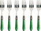 Bugatti Oxford oxb4 m-n3217 Tenedores de Postre (6 Unidades) – Acero/ABS (acrilonitrilo butadieno estireno), 21 x 18 x 3 cm, Color Verde