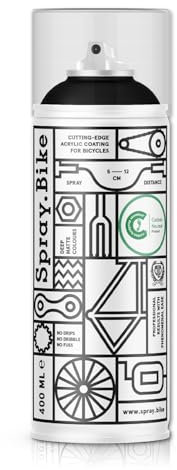 SPRAY.BIKE Fahrrad Lackspray - schwarz Matt (LONDON- Blackfriar) in 400 ml Spraydose - KEINE GRUNDIERUNG notwendig - Fahrrad Lack, Sprühlack, Acryllack, Lack Spray