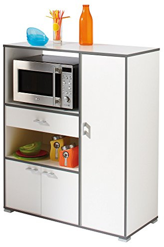 Demeyere Buzz Küchenschrank, Spanplatte und Melamin, Weiss, 90 x 112 x 40 cm, Weiß