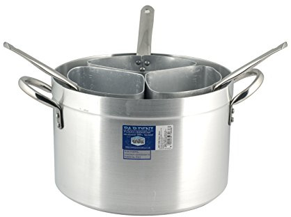 Pardini Casseruola Alta con 3 Spicchi, Alluminio, Grigio, 34 cm