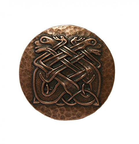 Dark Dreams Gothic Mittelalter LARP Kelten Buckle Schnalle für Gürtel Motiv keltische Hunde altkupfer Gürtelschnalle Gürtelschließe