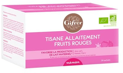 Gifrer Tisane Allaitement Fruits Rouges 20 Sachets