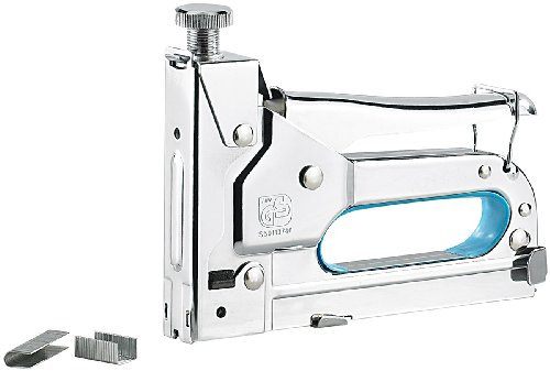 AGT Tacker: 3in1-Handtacker mit 600-teiligem Klammer-Sortiment (Metalltacker, Nagler, Elektrotacker)