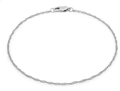 CARISSIMA Damen Rolokette Armband 9k (375) Weißgold 19cm/7.5zoll