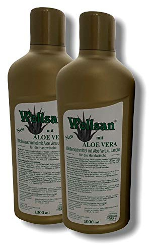 Schmees - Shampoo per lana Gold con lanolina, 2 pezzi, 2000 ml, detergente per lana, shampoo per lana, detersivo