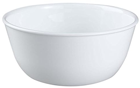 Corelle 3138 28 oz Vitrelle Glass Winter Frost White Noodle Bowl, Pack of 3