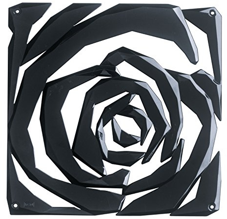 koziol Dekoelement Raumteiler Romance, 4er-Set, thermoplastischer Kunststoff, schwarz, 0,4 x 26,9 x 27 cm