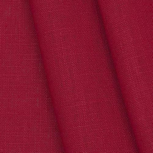 Stoff Kontor STOFFKONTOR 100% Leinenstoff - edler Naturstoff - vorgewaschen - Meterware, Karmin-rot - zum Nähen von Kleidern, Röcken, Trachtenmode