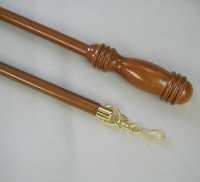 Various Walnut Wood Curtain Draw Rods/Pulls 73cm