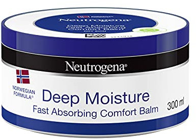 Neutrogena Norwegian Formula Deep Moisture Comfort Balm (1 x 300ml), Multipurpose Balm, Instantly Absorbing, Non-Greasy Body Cream Deeply Moisturises for 72-Hours, Suitable for Dry Skin