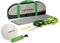 Dunlop Set da Pallavolo - 609 x 220 CM - Incl. Rete da Pallavolo, Cavi di Tensione, Picchetti per il Terreno, Pallone, Pompa per Palloni e Borsa per il Trasporto - Verde/Nero/Bianco