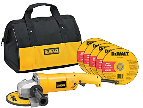 DEWALT Angle Grinder Tool Kit with Bag and Cutting Wheels, 7-Inch, 13-Amp (DW840K), full size