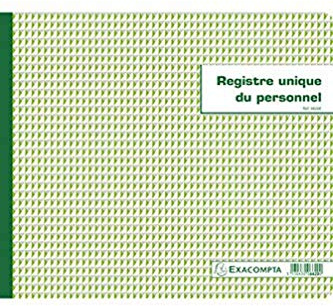 EXACOMPTA presentbok Registre Unique du personal VE = 1