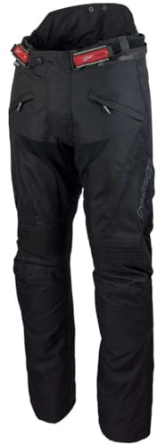 Roleff Racewear Motorradhose/Trägerhose Textil, Schwarz, Größe XXXL