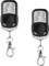 HD-Line 2X tel Garage Lot de 2 Télécommandes pour Porte de Garage/Portail Alarme 433 MHz Argent