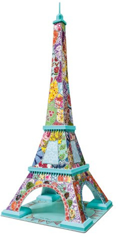Ravensburger 12567 - Tula Moon Eiffelturm, 3D Puzzle - Bauwerke, 216 Teile