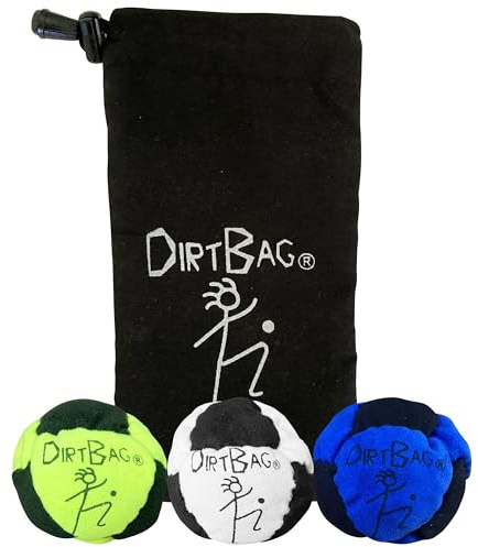 Dirtbag Klassisk fotboll hacky säck 3-pack - svart påse