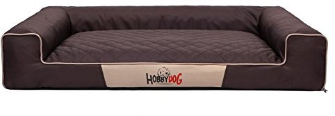 Hobbydog XXL VICCBR2 Eckig Hundebett, Victoria Katzenbett Schlafplatz, dunkel braun