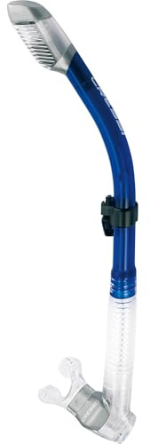 Cressi Dry Snorkel Clear/Cobalt