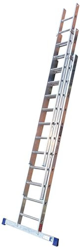 TB Davies TRADE Triple Extension Ladder, 3.0 Meter / 9.84 Feet, Extends To 7.0 Meters / 22.96 Feet, Comfort D-Shaped Rungs, 3-Year Warranty, EN131 Professional