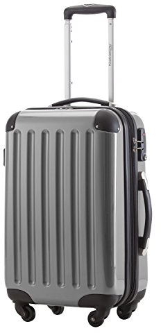 Hauptstadtkoffer ALEX - Kabinväska 55x38x23 cm, 42 l, TSA-lås, expanderbar hårdskalstrolley av PC/ABS, 3,2 kg, 4 dubbelhjul, silver