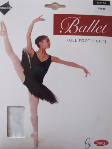 Silky Mädchen Ballett-Strumpfhose (9-11 Jahre) (Weiß)
