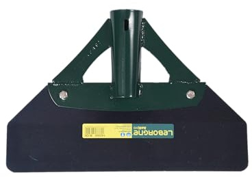 LEBORGNE - Grattoir Batipro 30 cm - Lame Acier Trempé Extra-Dur - Douille Renforcée - Sans Manche - Angles Arrondis - Lame Pliée pour 2 Angles de Travail - Racle et Nettoie Coffrages et Dalles Béton
