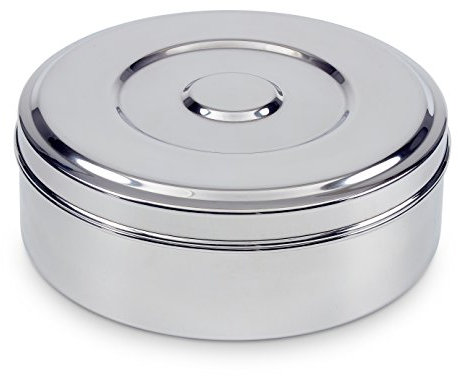 Indian-Tiffin Spice Container - Steel, 7 seperate compartments, airtight