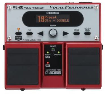 BOSS VE-20 Vocal Performer | Unità Effetti Dedicata ai Cantanti | Aggiungete Armonie, Double-Track, Effetti per la Dinamica, Riverbero, Delay e Molto Altro alla vostra Voce | Effetti Speciali